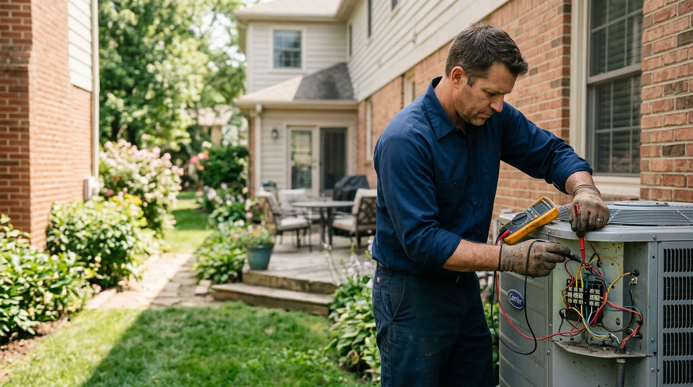 HVAC technician working near Ridgefield, CT